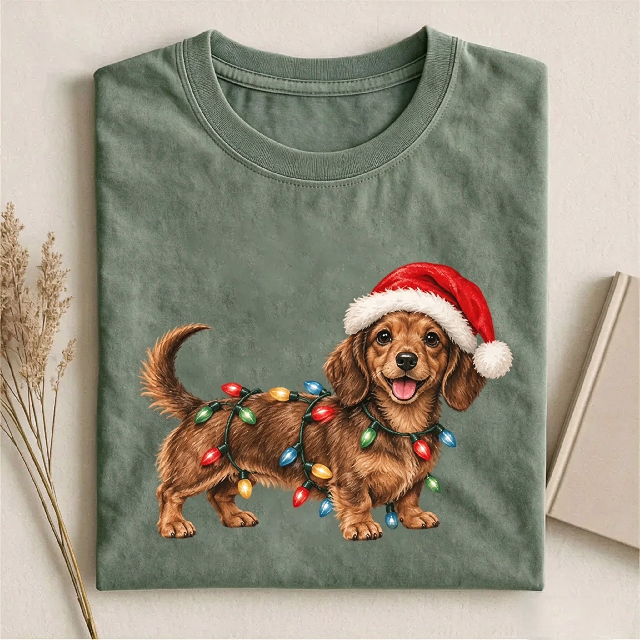 Dachshund Christmas Lights T-shirt