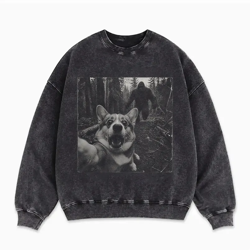 Funny Corgi And Bigfoot Sweatshirt