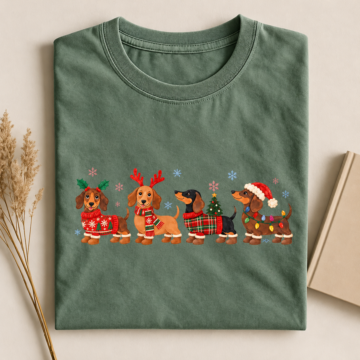Merry Christmas Dachshund T-shirt