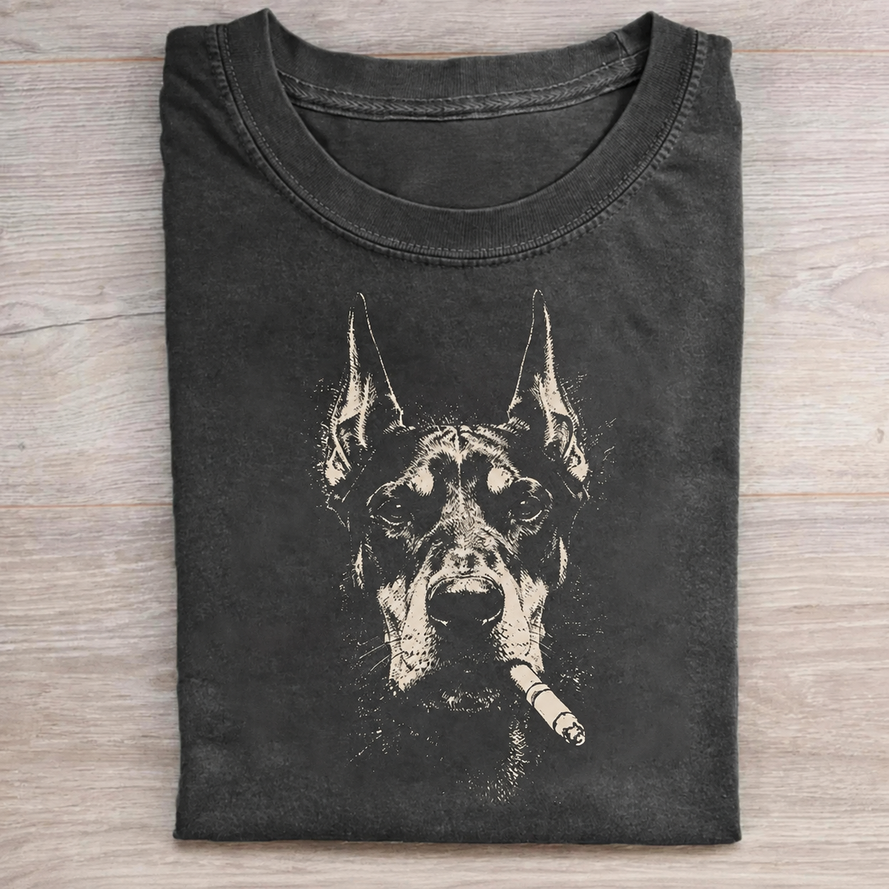 Vintage Smoking Doberman Dog T-shirt