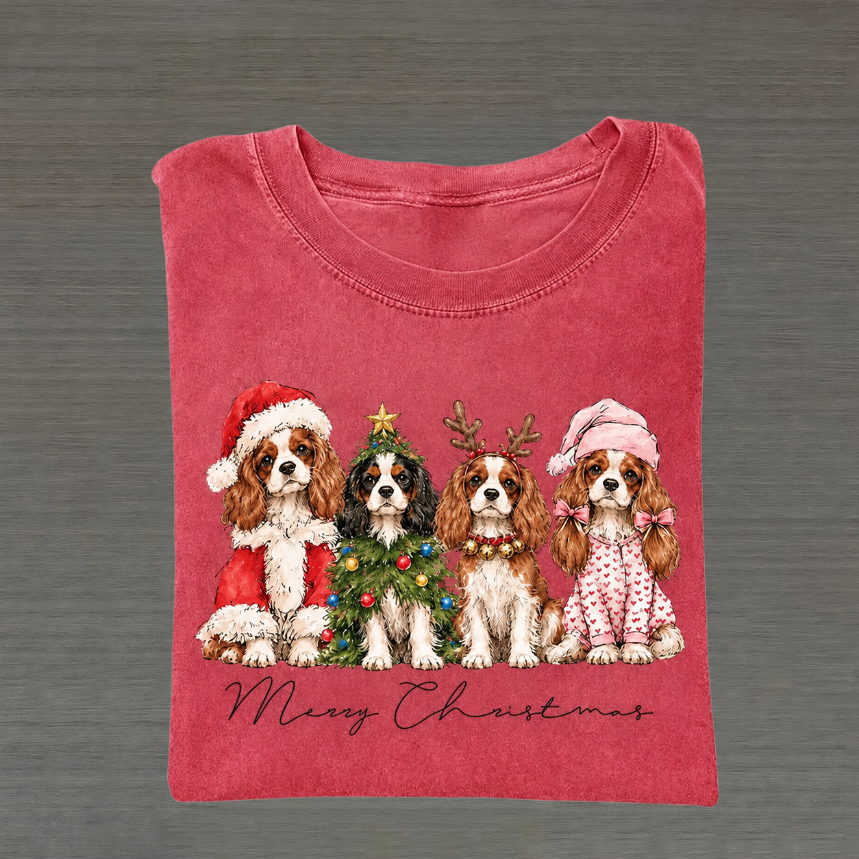 Merry Christmas Cavalier King Charles Spaniel T-shirt