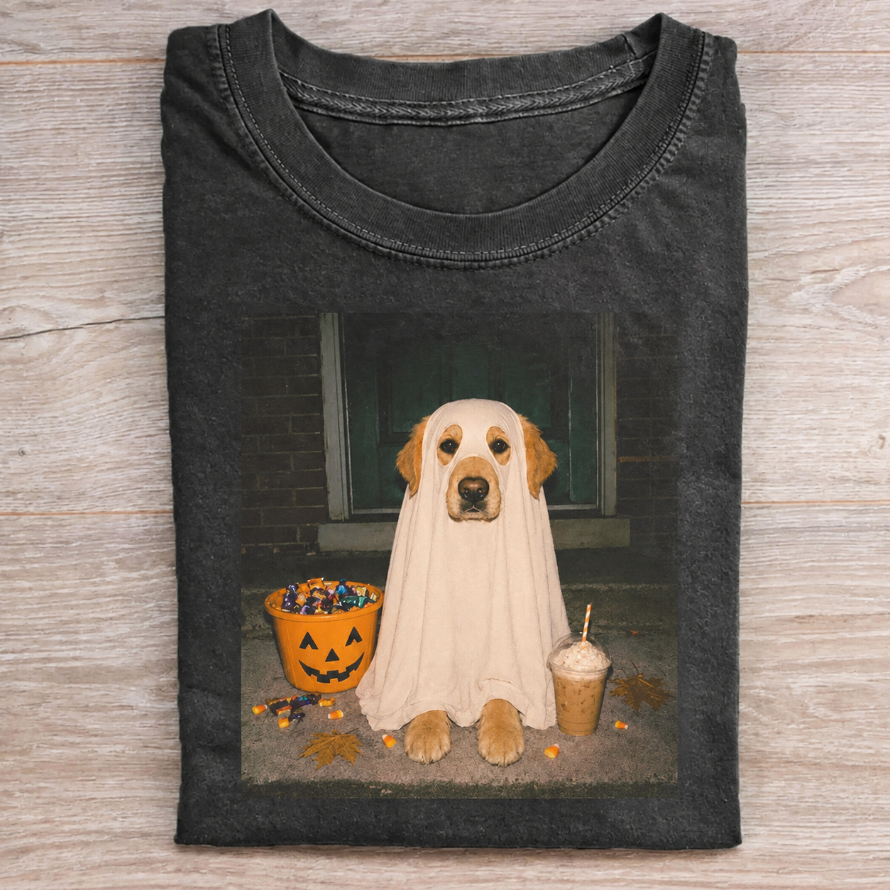 Halloween Golden Retriever Dog Ghost T-shirt