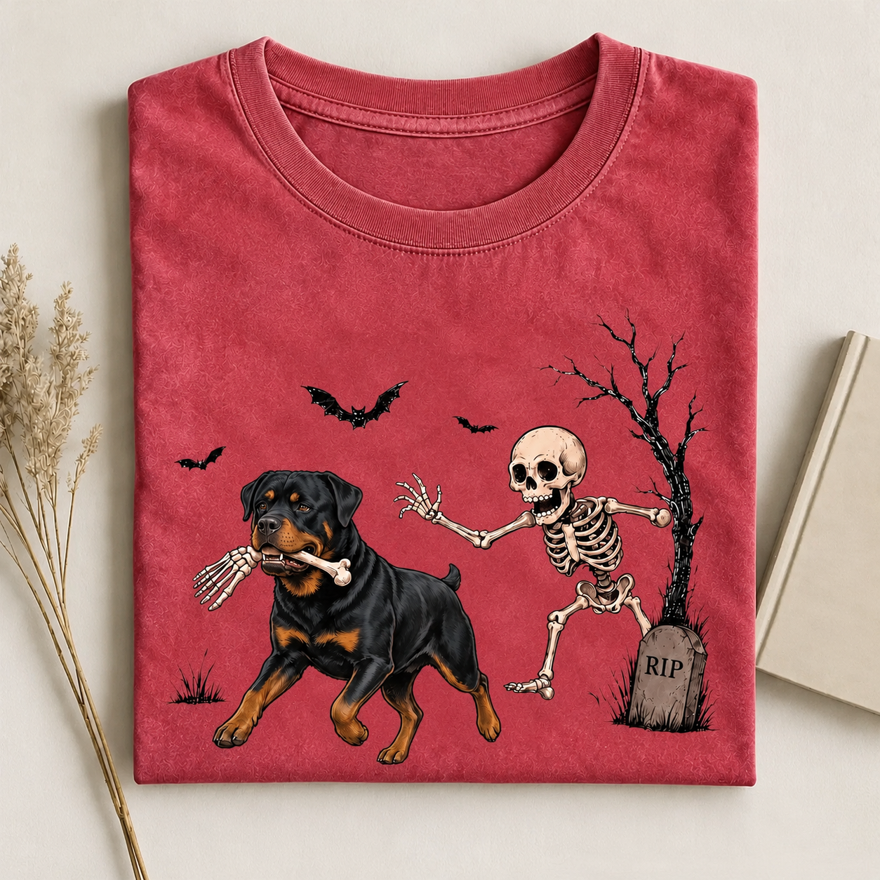 Rottweiler Halloween Graphic T-Shirt