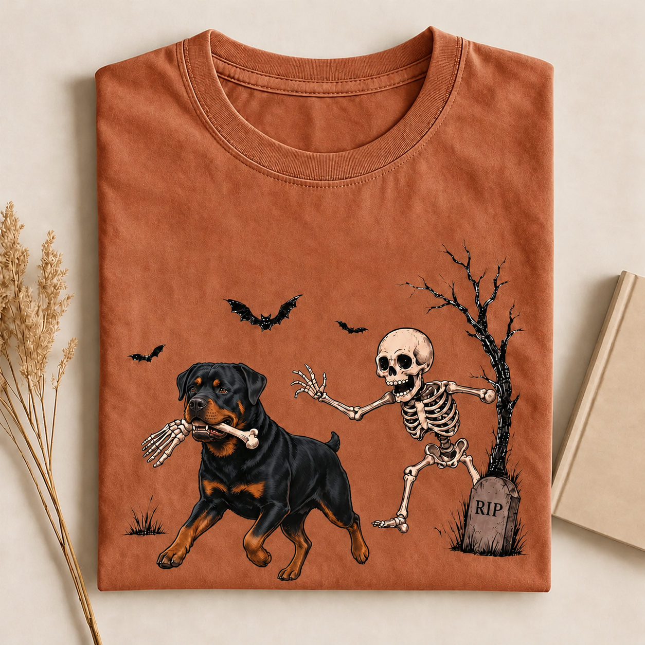 Rottweiler Halloween Graphic T-Shirt