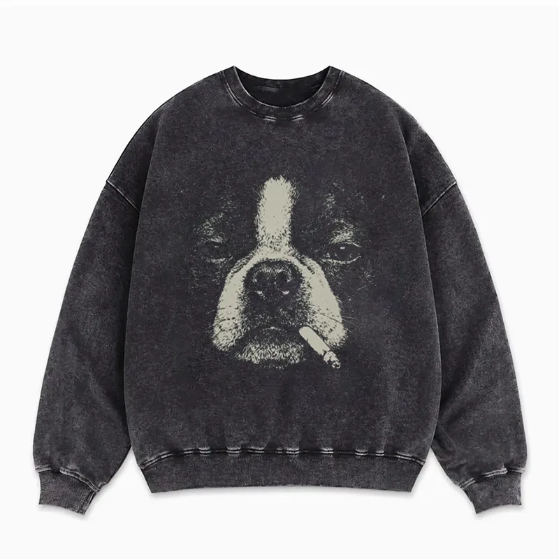 Smoking Boston Terrier Sweatshirt