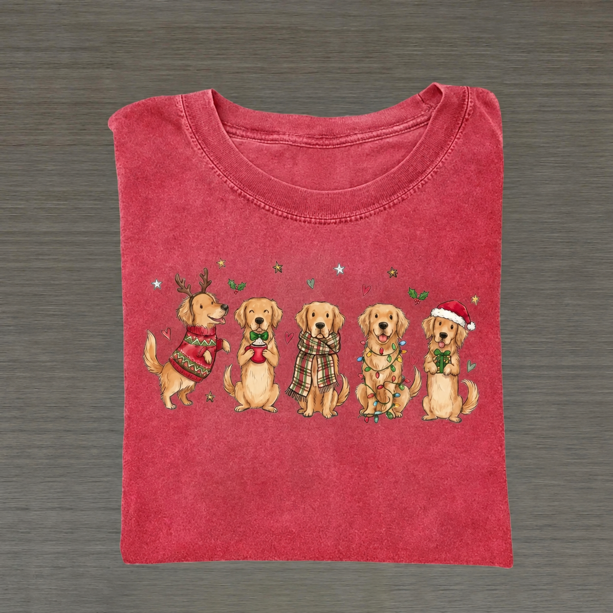 Golden Retriever Christmas T-shirt