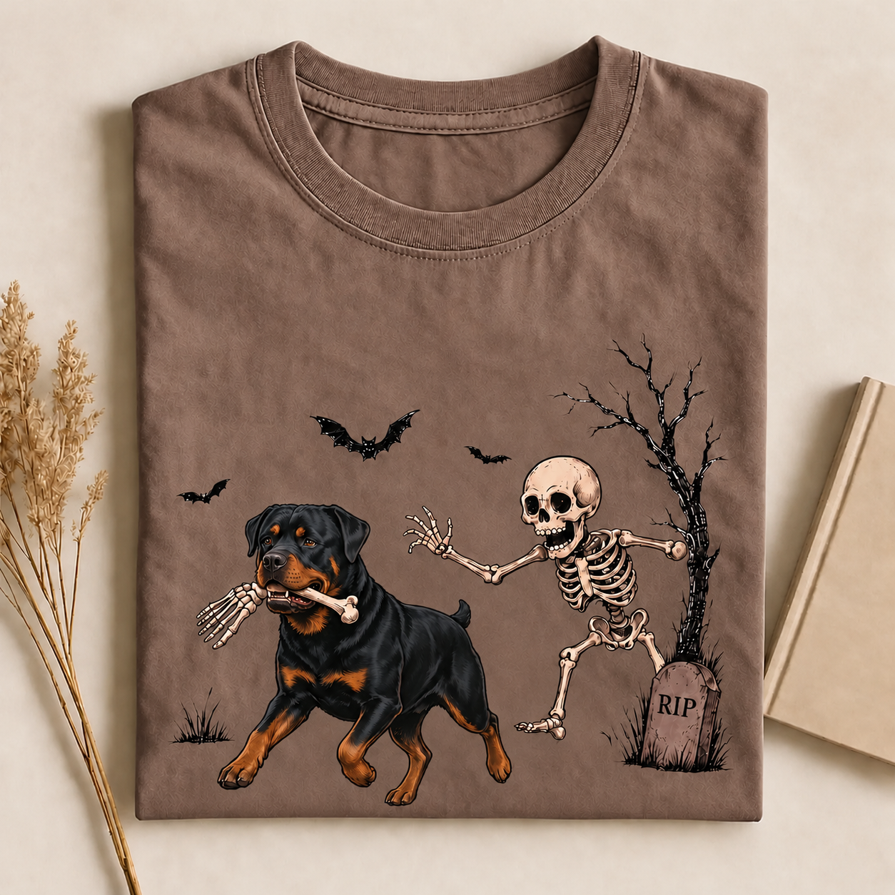 Rottweiler Halloween Graphic T-Shirt