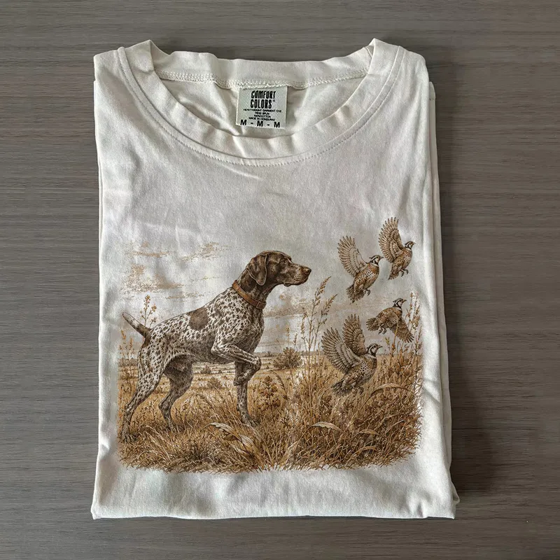 German Shorthaired Pointer Dog Quail Hunting T-shirt