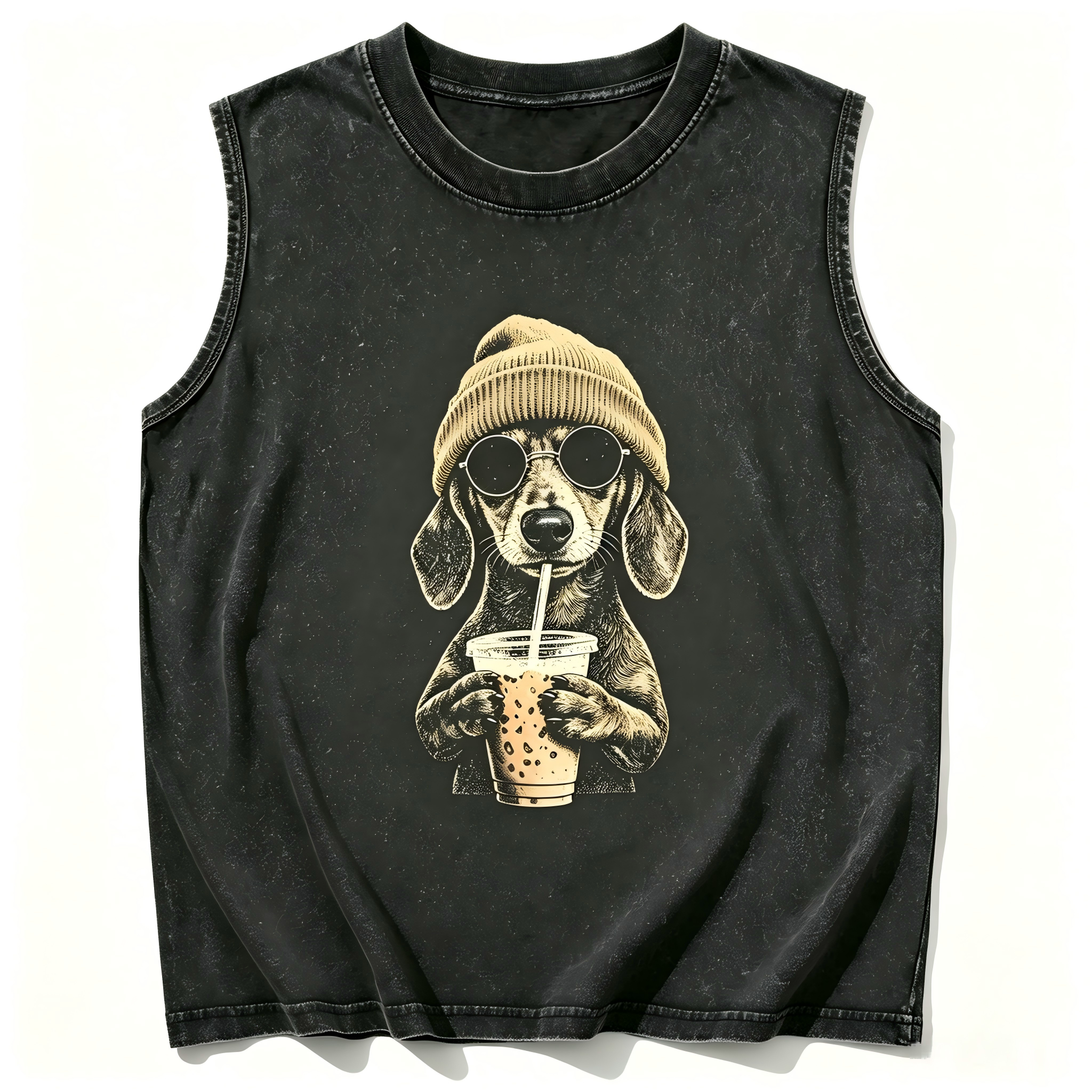 Dachshund Dog Iced Coffee Tank Top