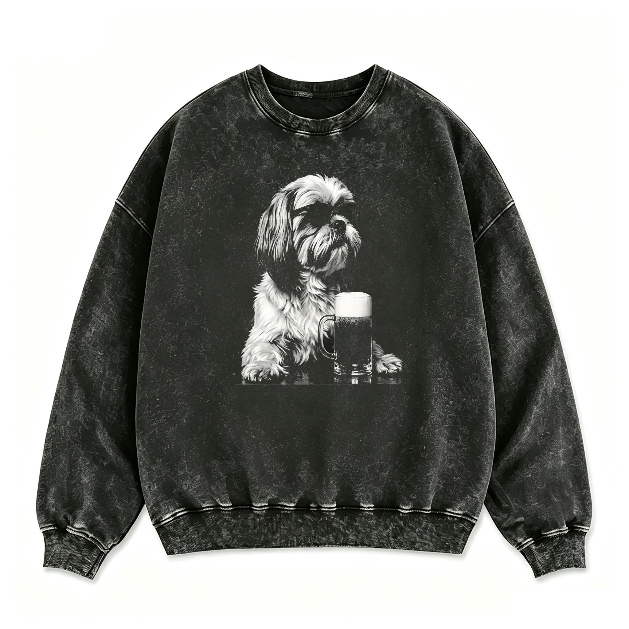 Funny Shih Tzu Drinking Beer Sweatshirt