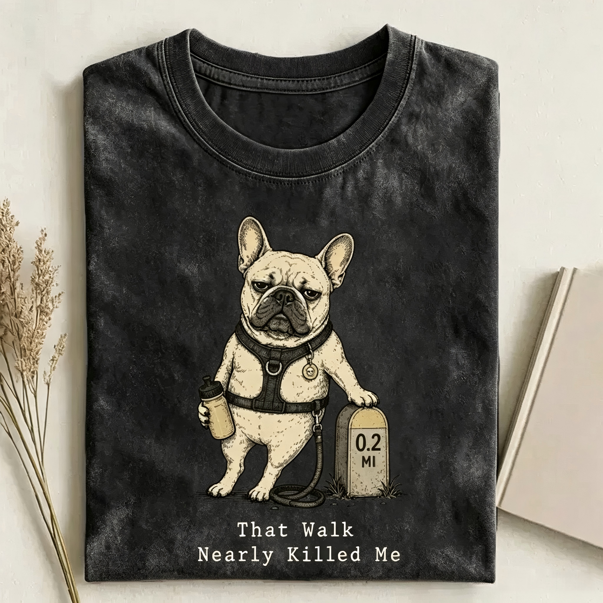 That Walk Nearly Killed Me French Bulldog T-shirt