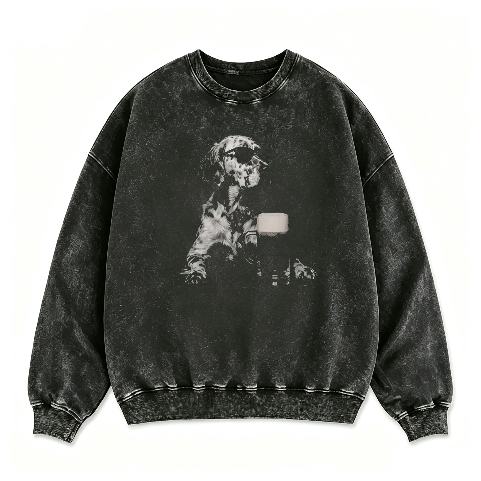 English Setter Dog Drinking  Sweatshirt