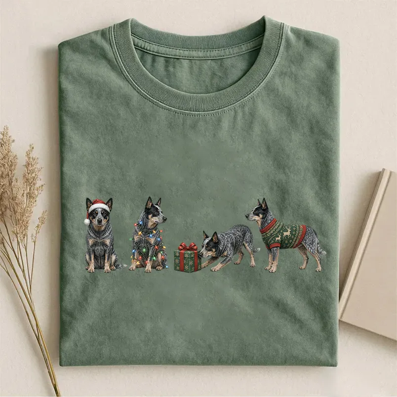 Blue Heeler Christmas T-shirt