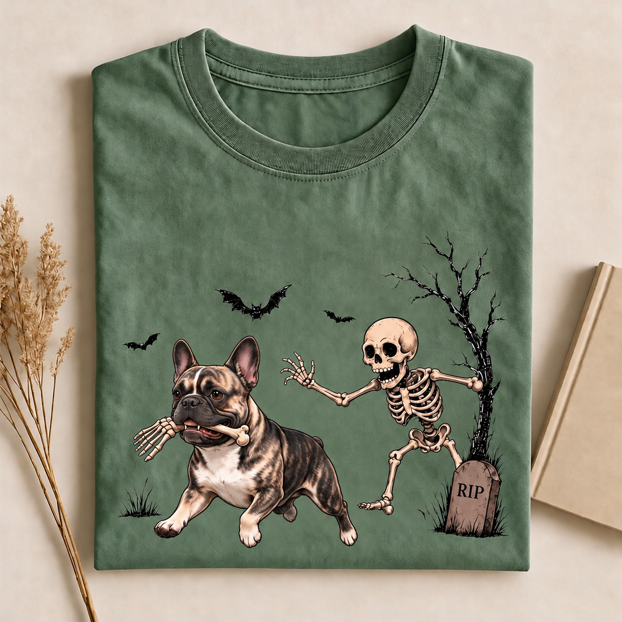 French Bulldog Halloween Graphic T-Shirt