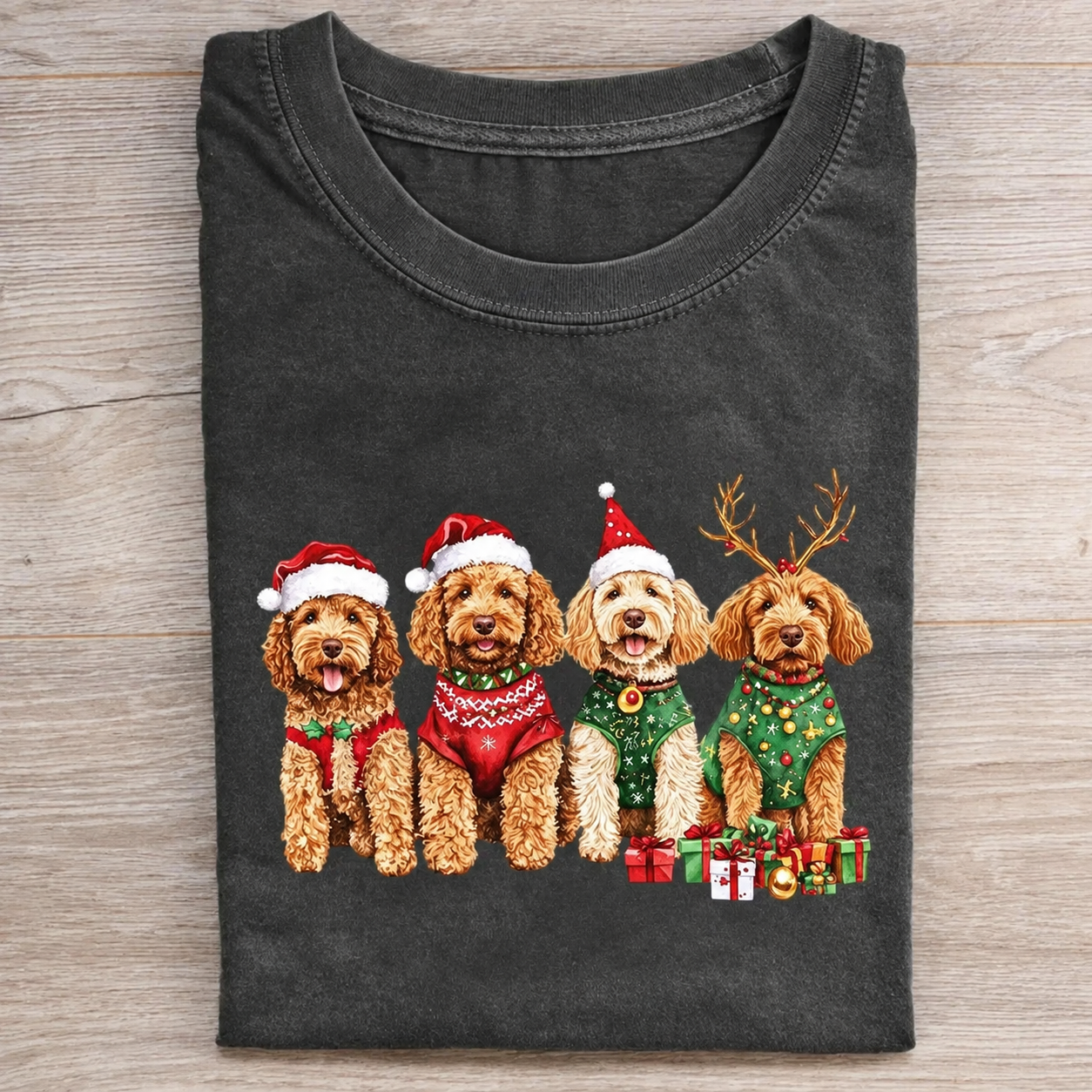 Christmas Golden Doodle T-shirt