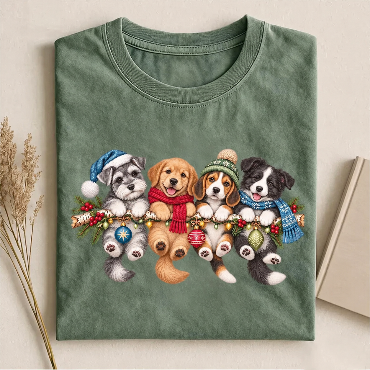 Cute Christmas Puppies T-shirt