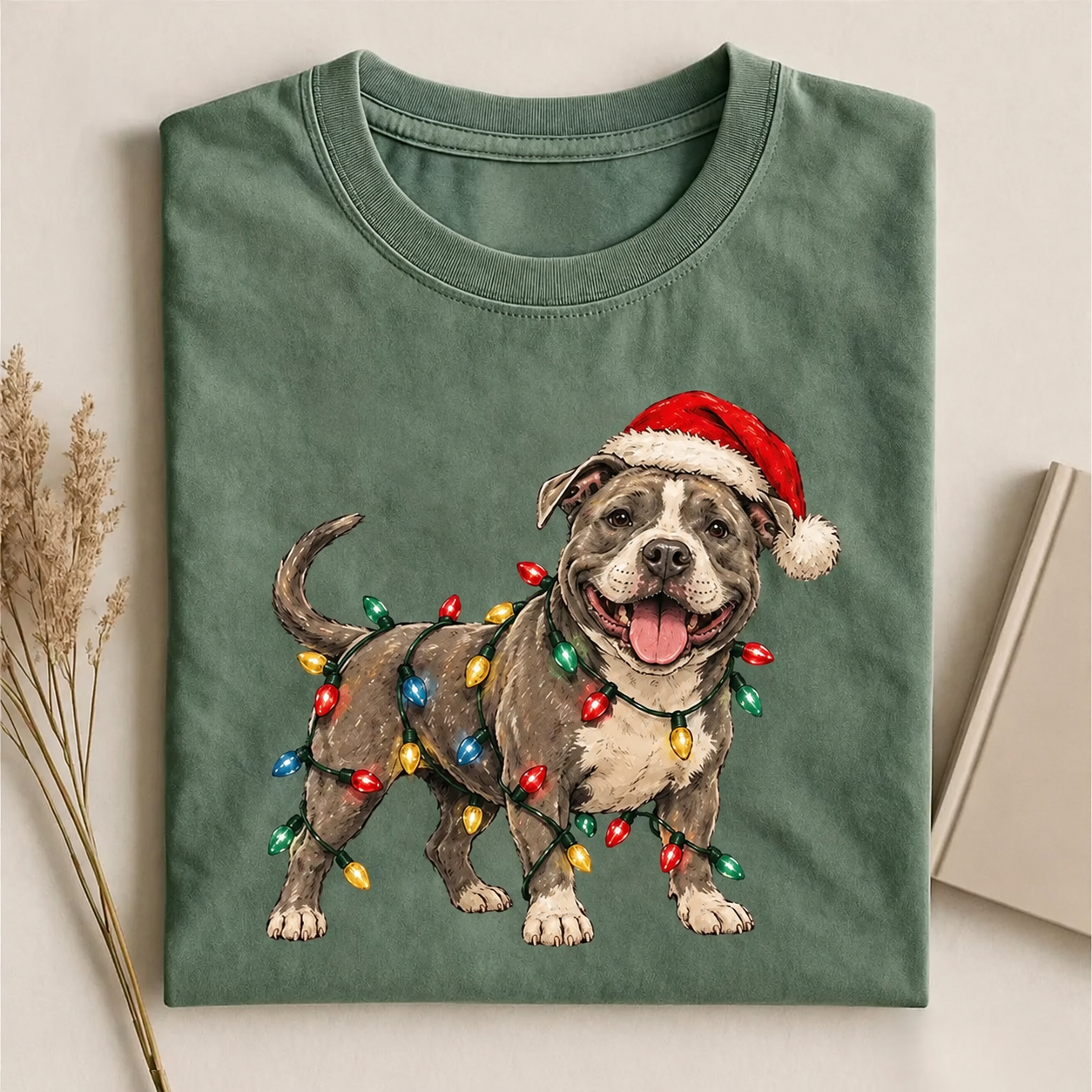 Cute Pitbull Christmas T-shirt