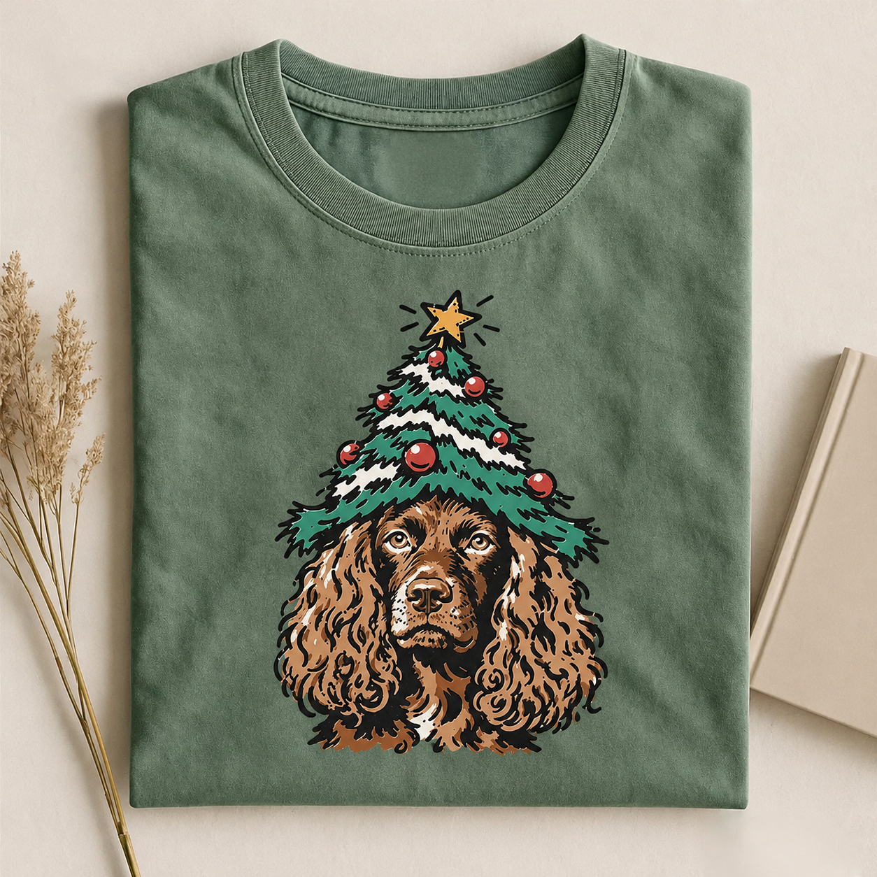 Christmas Cocker Spaniel Dog T-shirt