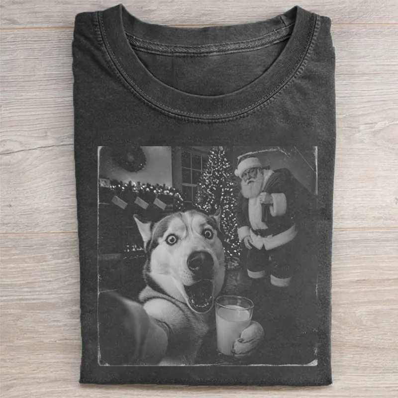 Christmas Husky T-shirt