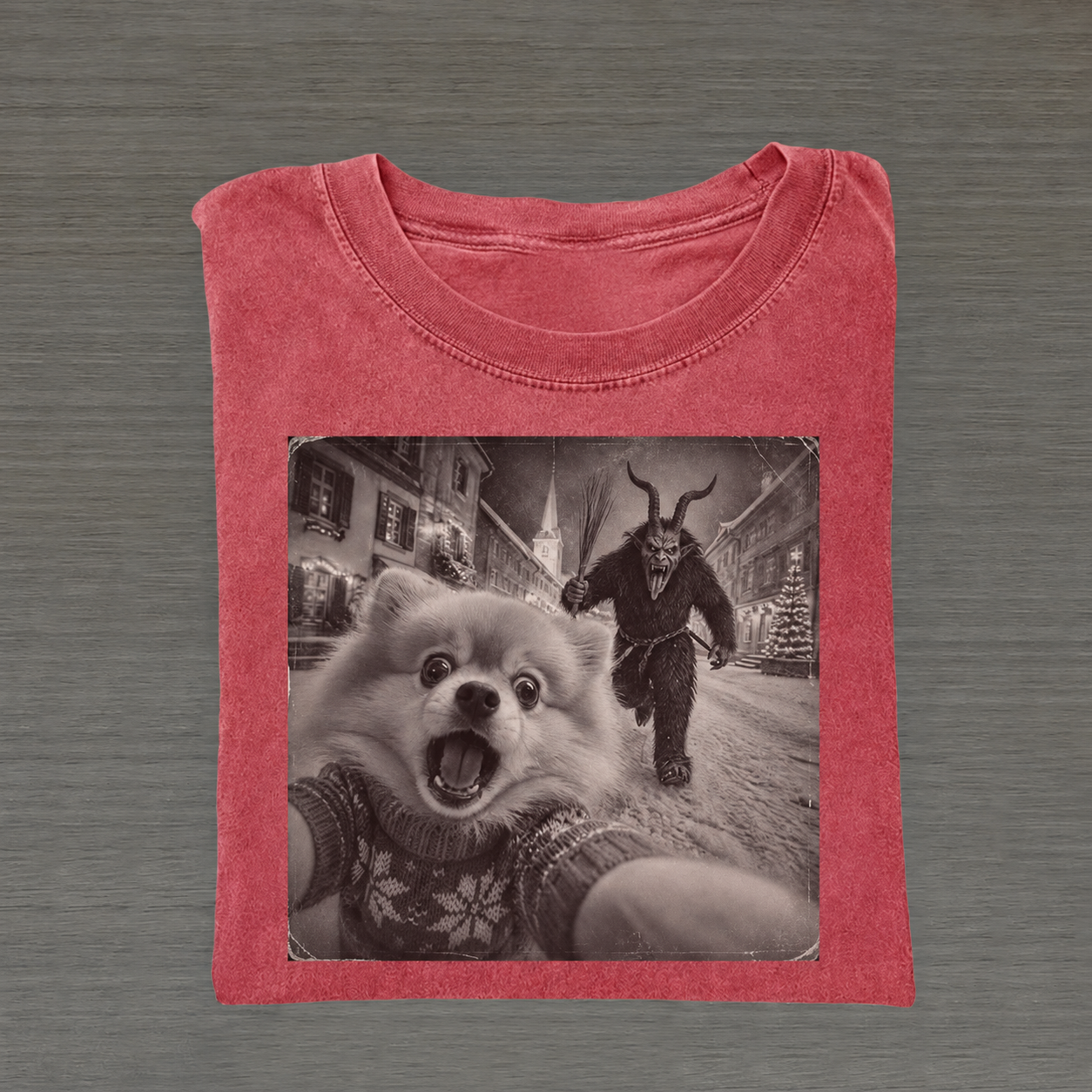 Christmas Pomeranian Dog Krampus T-shirt