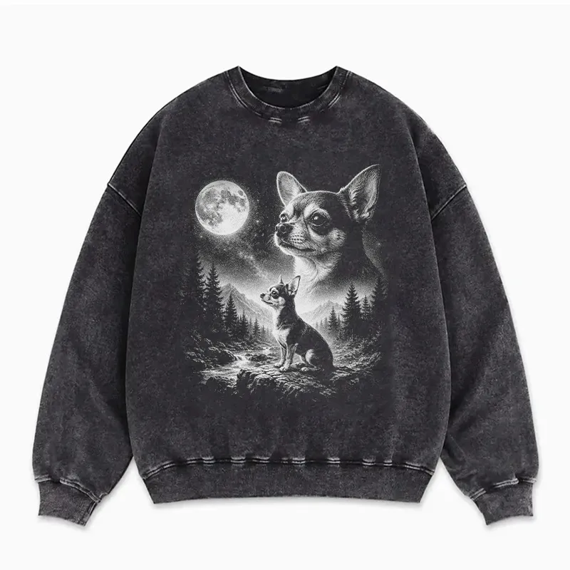 Chihuahua Howling Moon Sweatshirt