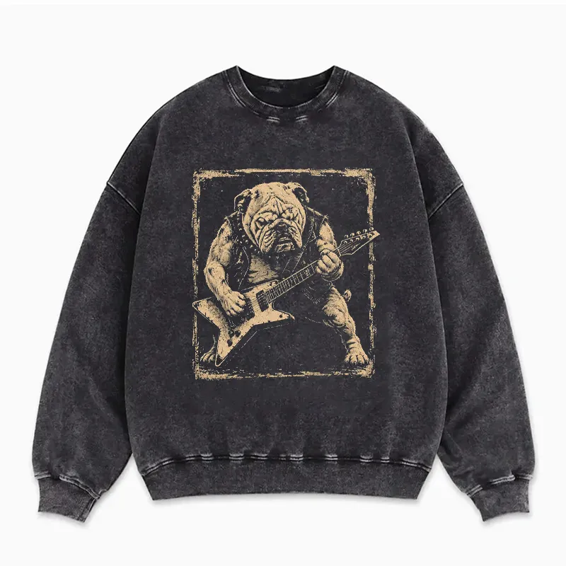 Rock Punk Bulldog Dog Sweatshirt