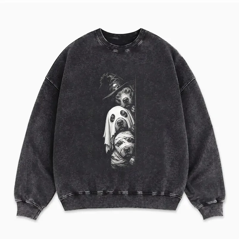 Pitbull Dog Witch Ghost Mummy Sweatshirt