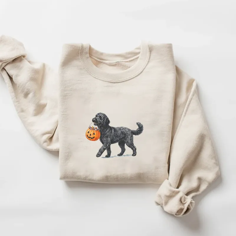 Goldendoodle Black Halloween Sweatshirt