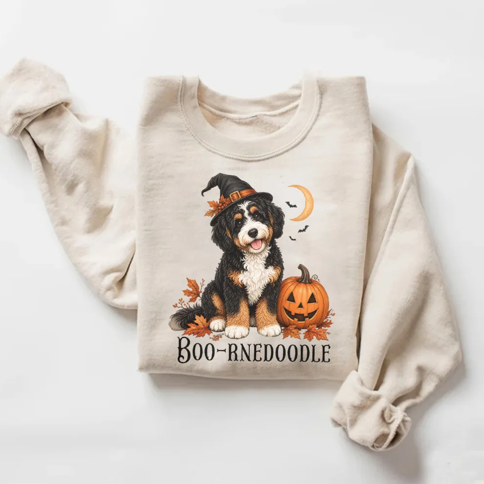 Spooky Season Boo-rnedoodle Halloween Sweatshirt