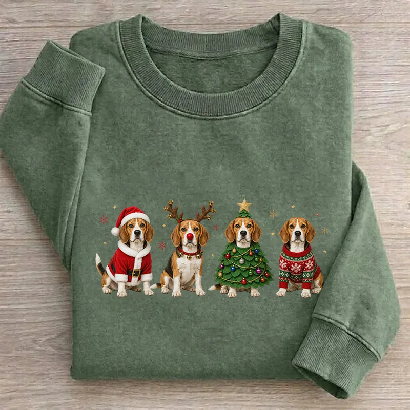 Beagle Christmas Holiday Dog Sweatshirt
