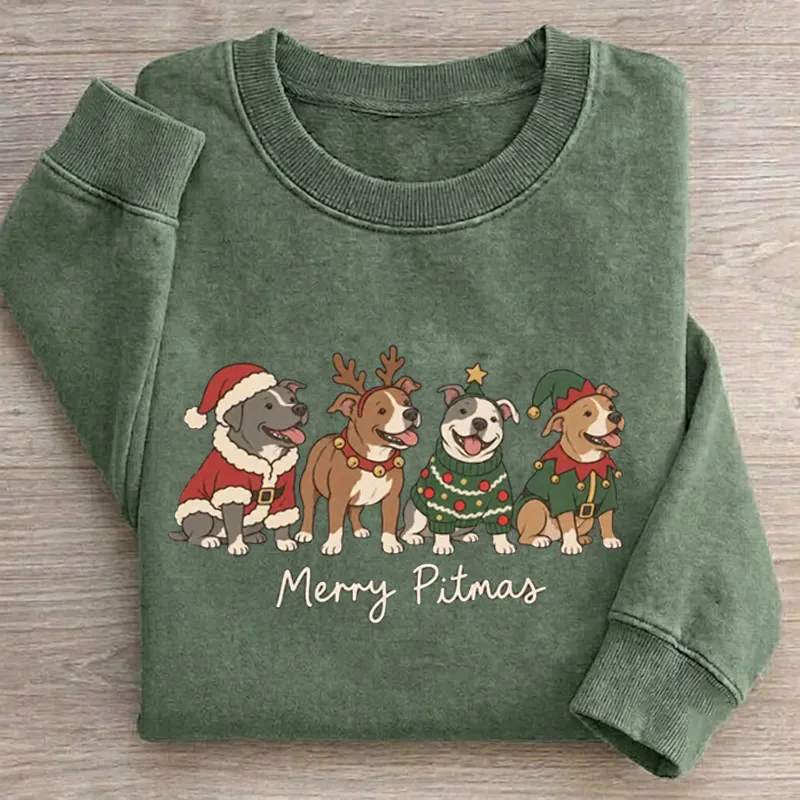 Pitbull Christmas Sweatshirt