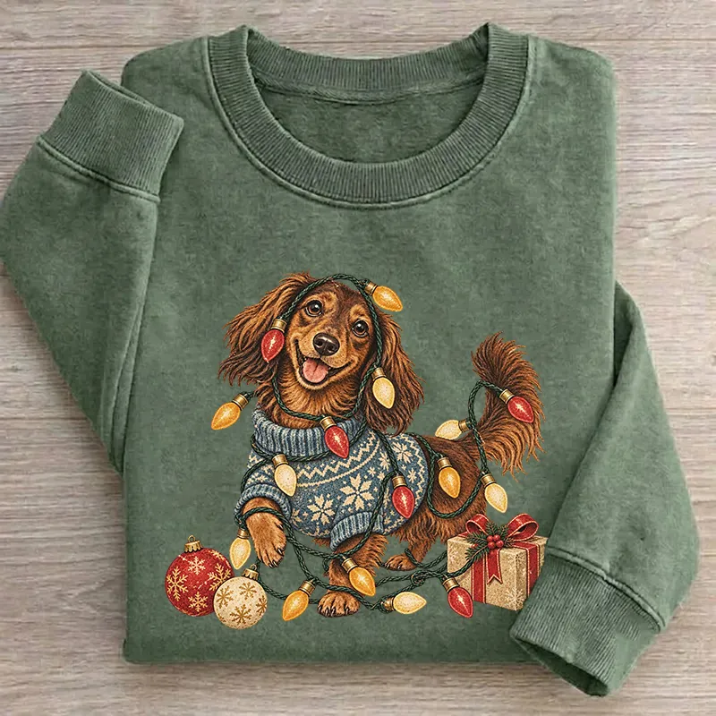 Cute Christmas Dachshund Sweatshirt