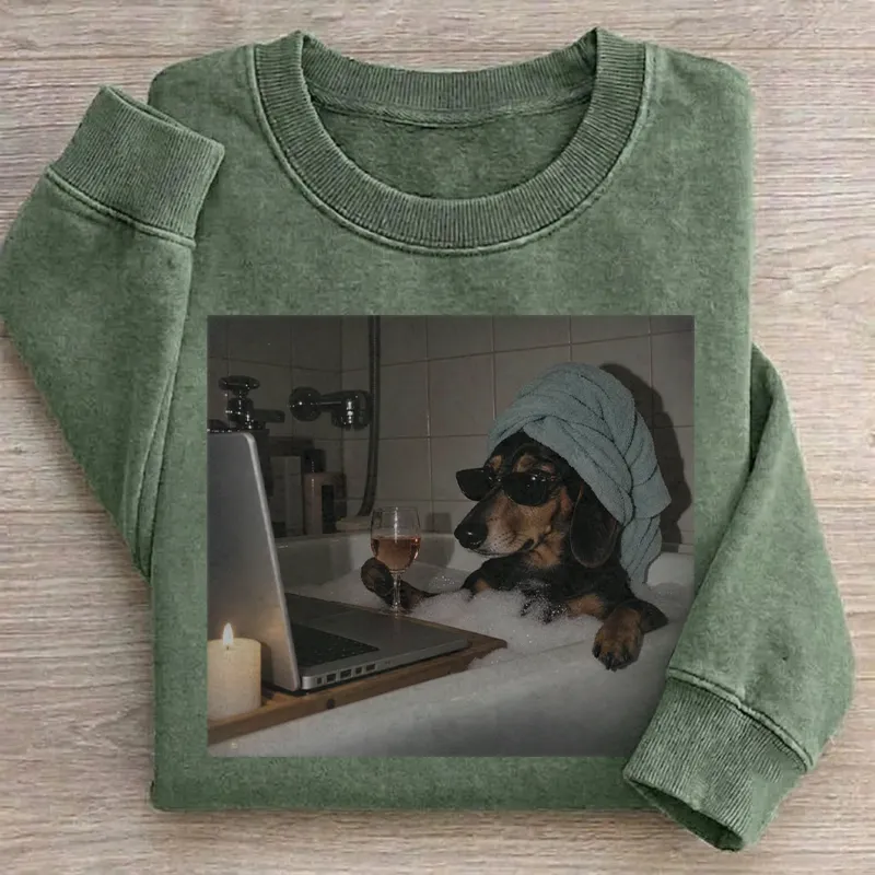 Bath Time Dachshund Sweatshirt