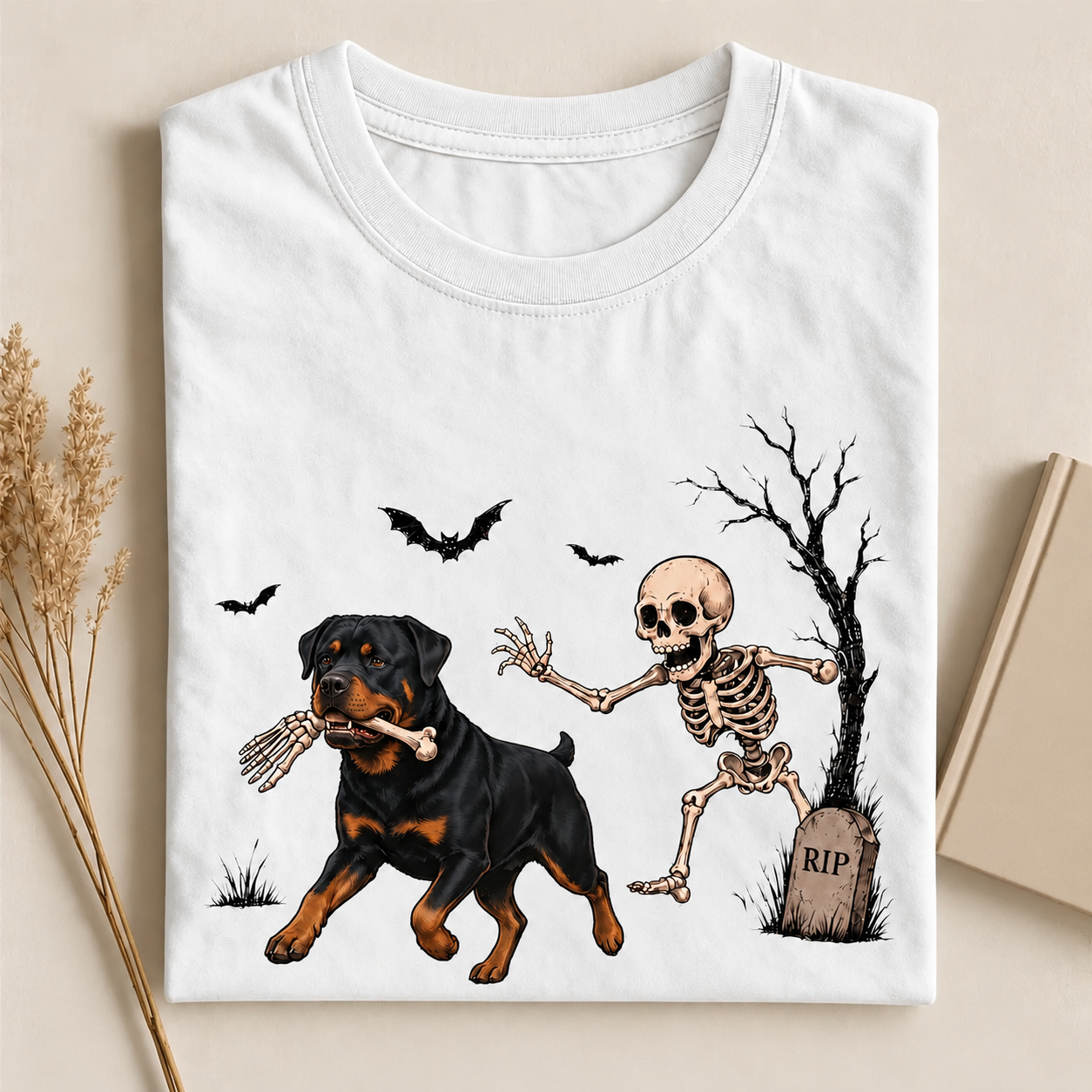 Rottweiler Halloween Graphic T-Shirt