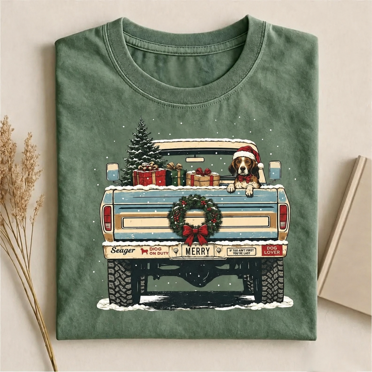 Christmas Road Trip Dog T-shirt