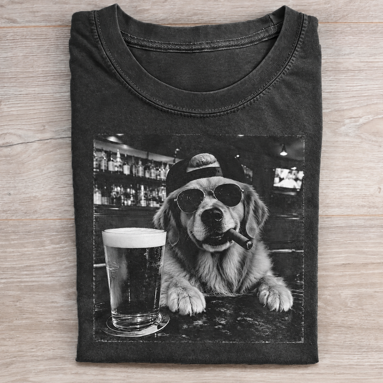 Funny Golden Retriever Dog Drinking T-shirt