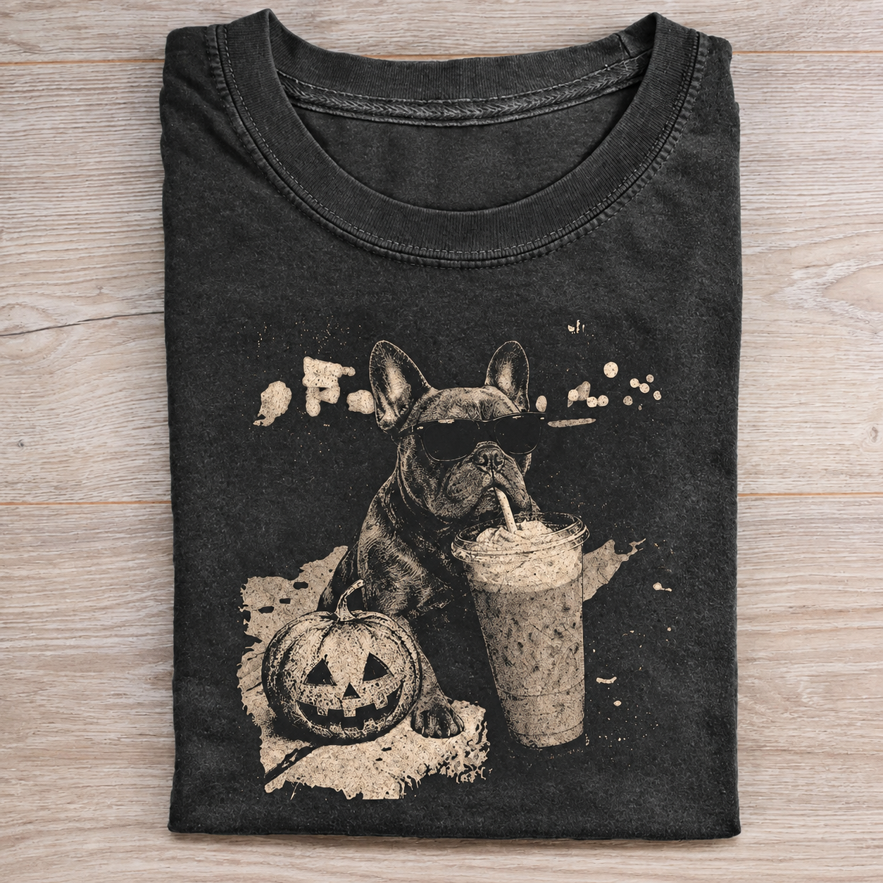 Halloween French Bulldog Pumpkin T-shirt