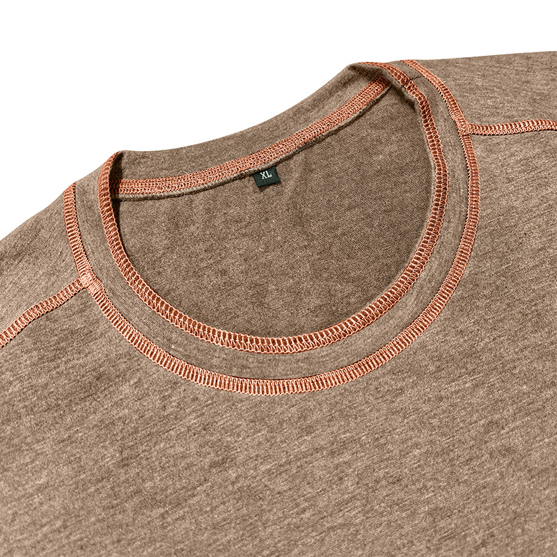 Men's Crew Neck Color Block Short-Sleeve T-Shirt