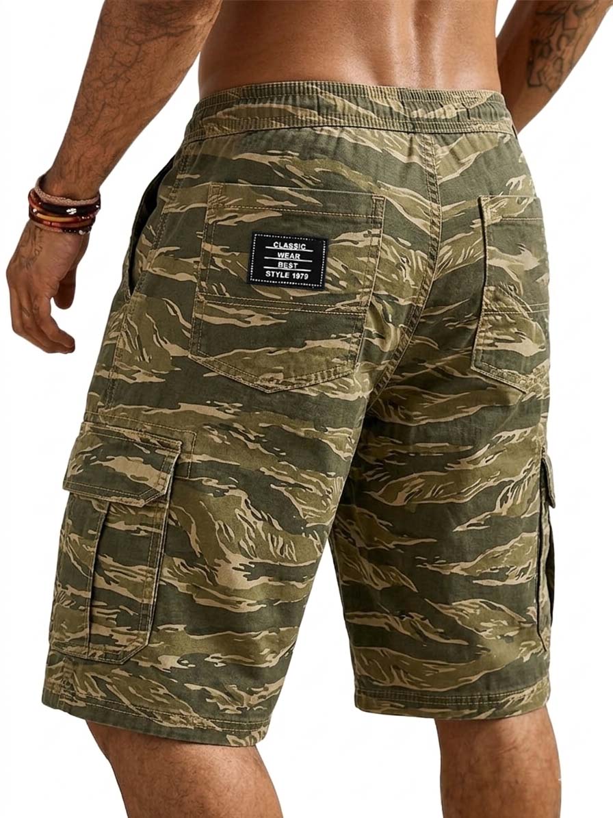 Vintage Camouflage Cargo Basic Shorts