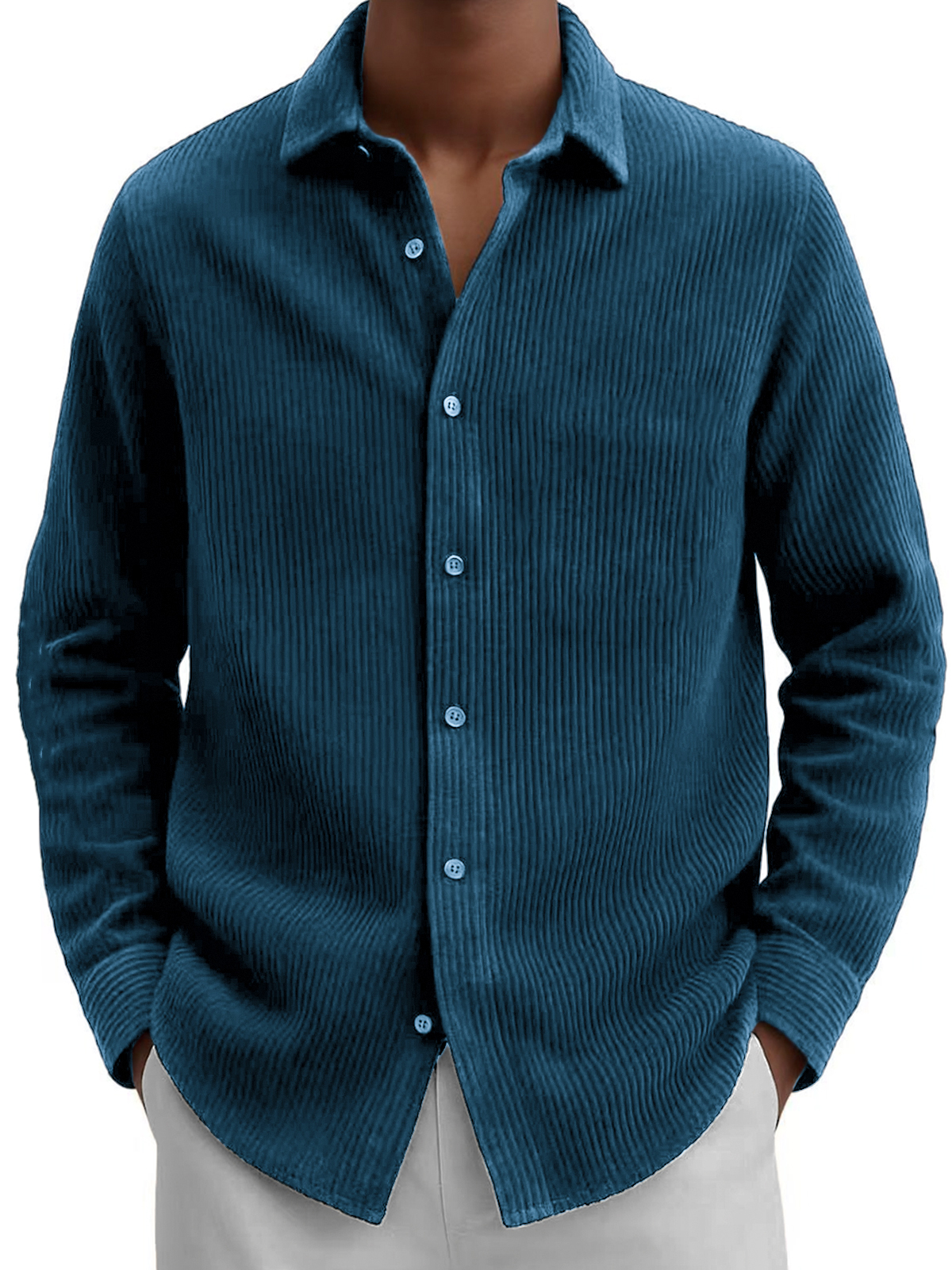 Men's Corduroy Casual Long-sleeved Shirt