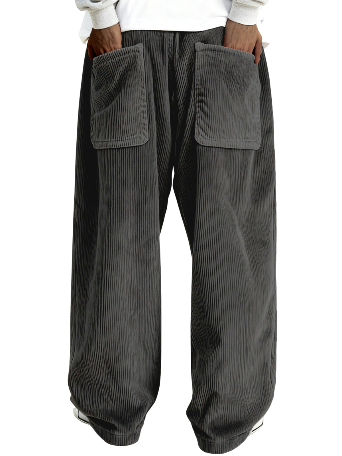 Men's Multi-pocket Stylish Ribbed Casual Trousers