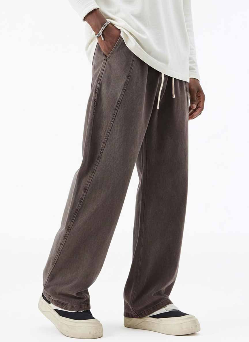 Men's Retro Fashion Washed Distressed Trousers