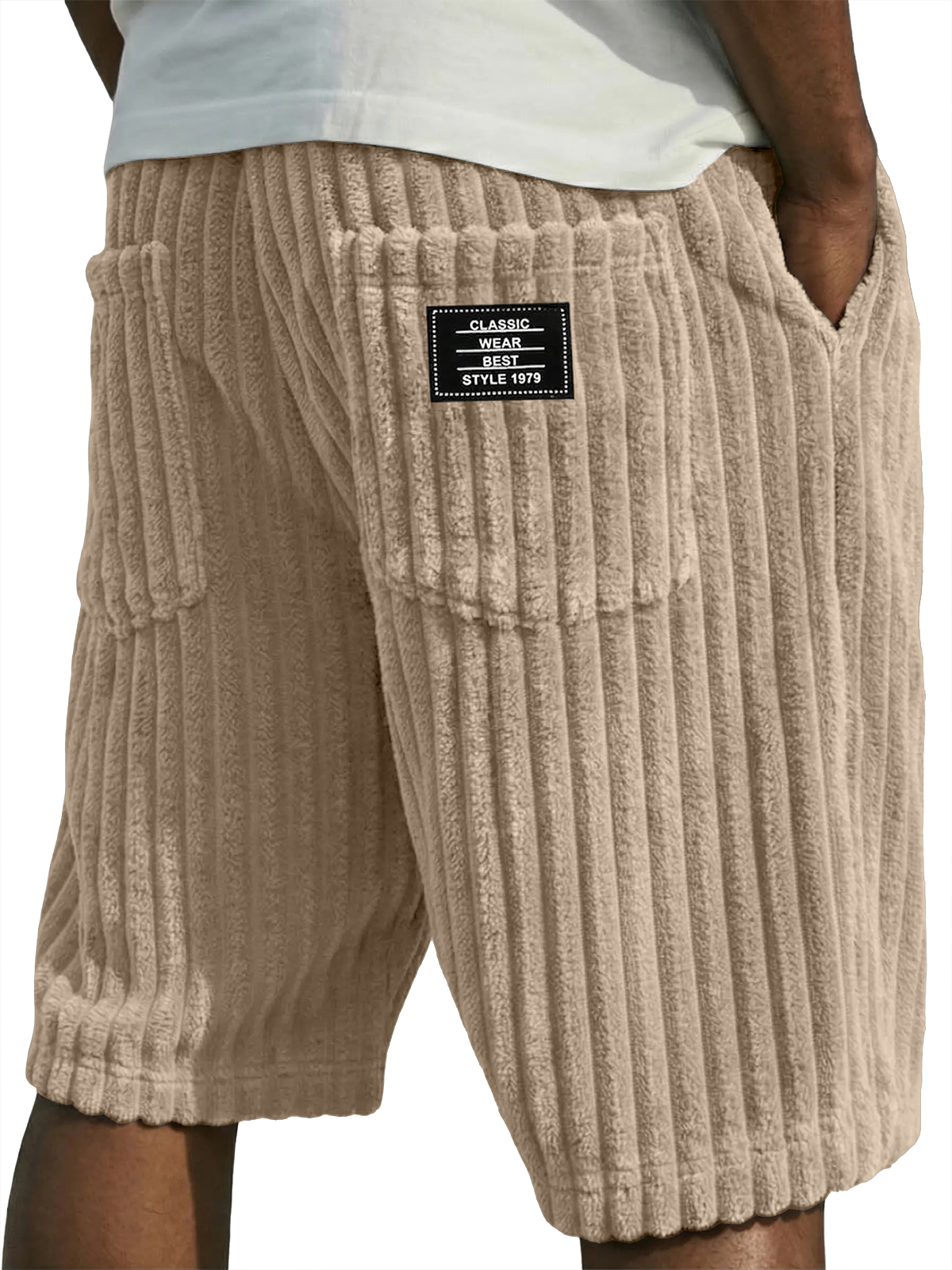 Men's Retro Corduroy Pocket Shorts