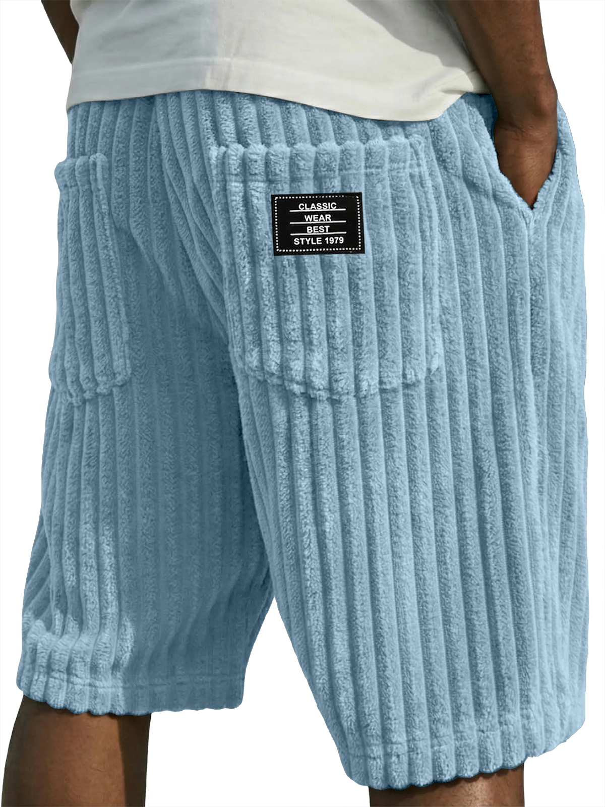 Men's Retro Corduroy Pocket Shorts