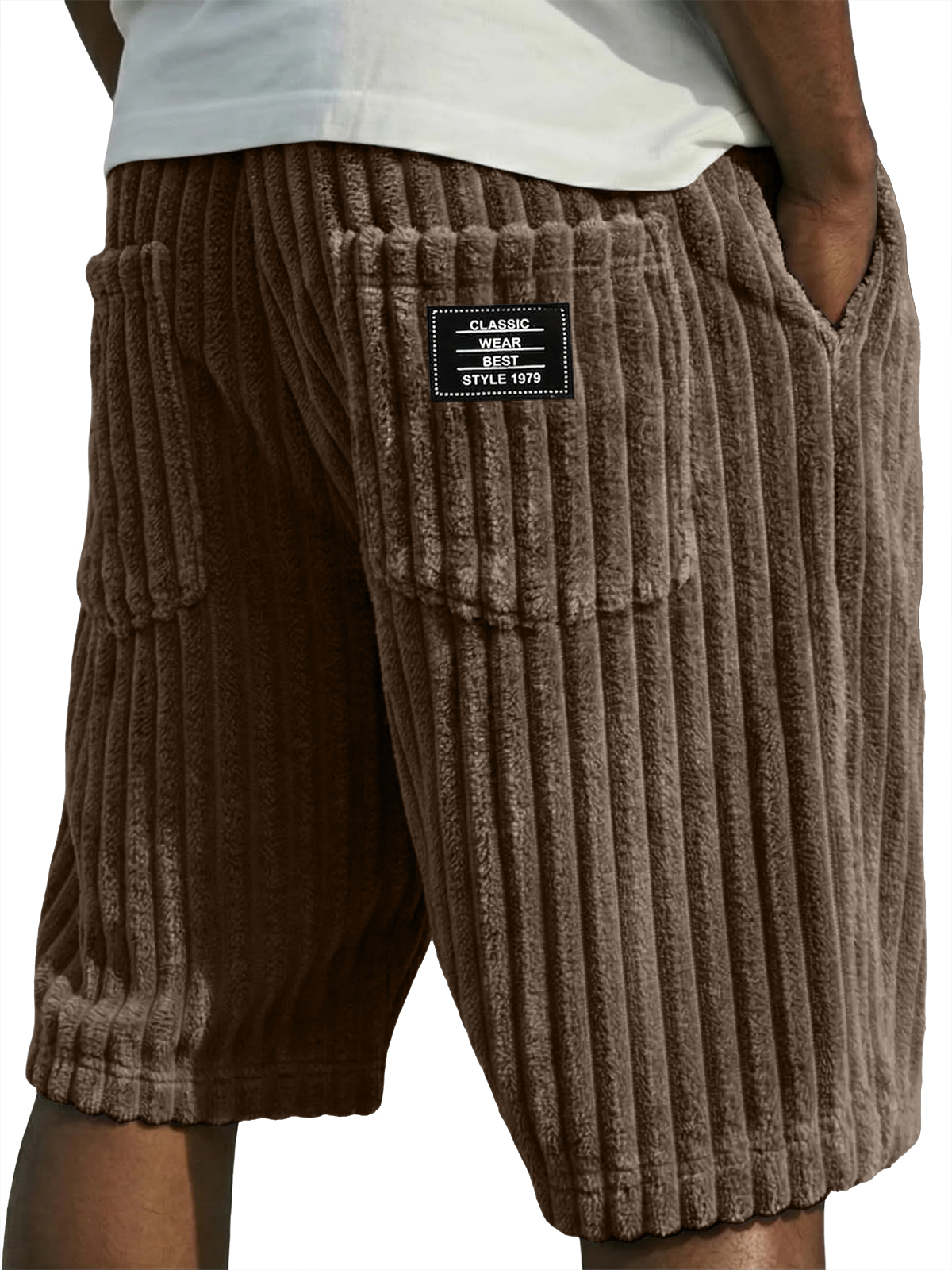 Men's Retro Corduroy Pocket Shorts
