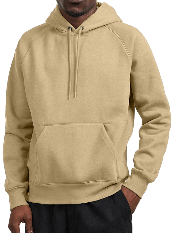Men's Casual Everyday Pocket Raglan Sleeve Hooded Sweatshirt