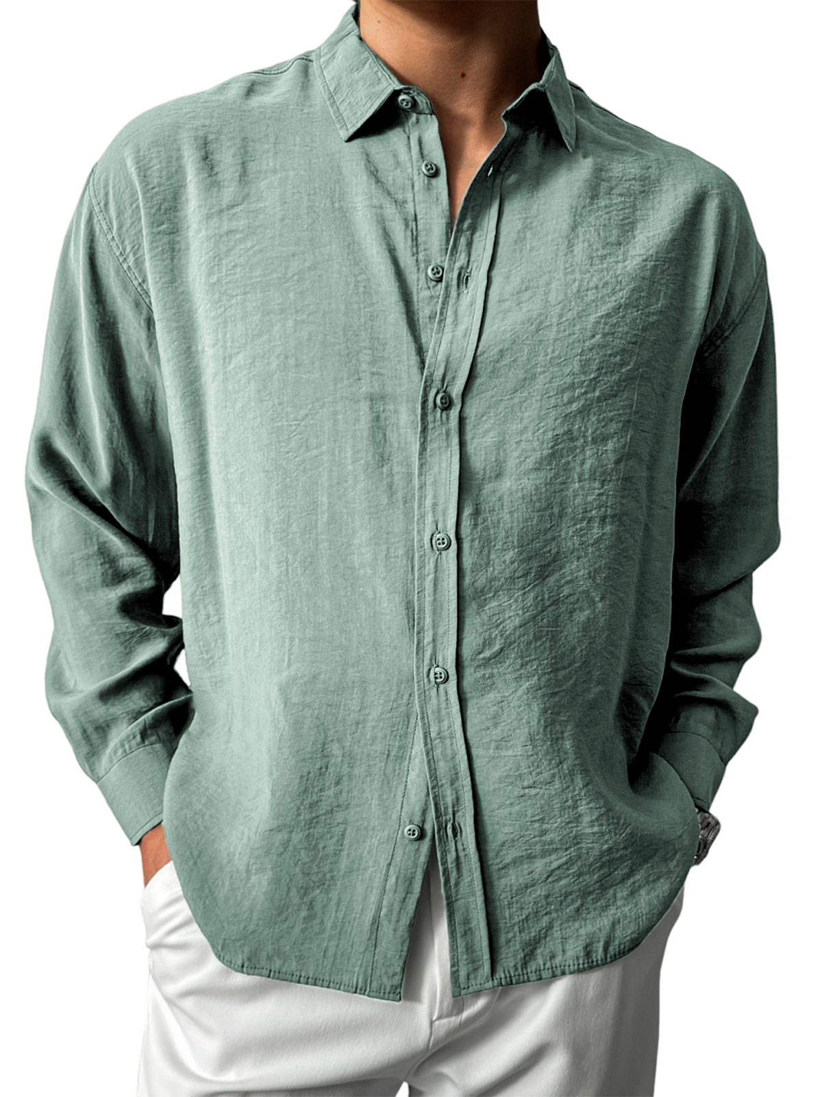 Men's Stylish Everyday Long-sleeved Shirt