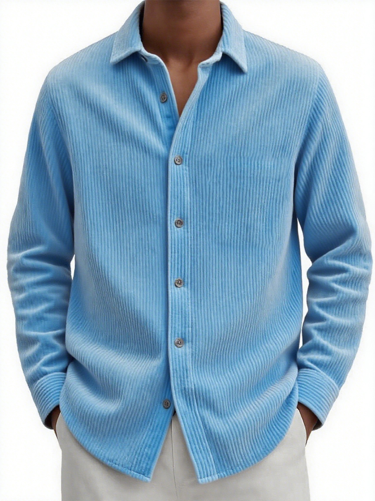 Men's Corduroy Casual Long-sleeved Shirt
