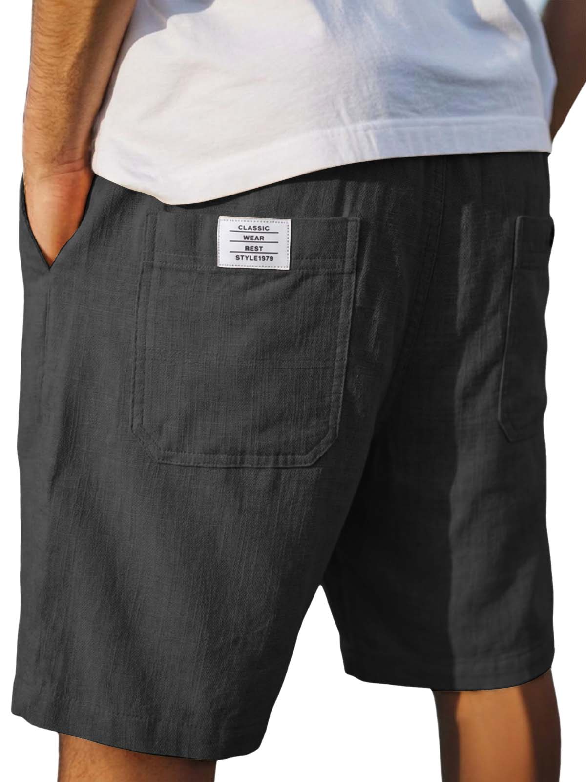 Comfortable Cotton-Linen Casual Basic Shorts