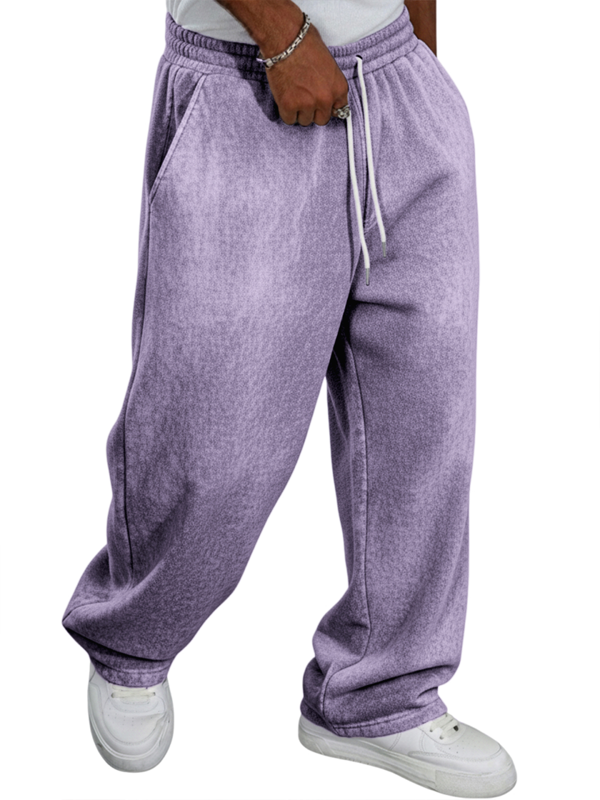 Men's Solid Color Simple Drawstring Sweatpants